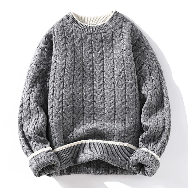 Sweater Mens Winter Thick Warm Cashmere Turtleneck Men Knitted Sweaters Slim Fit Pullover Pull Homme Classic Wool Knitwear Kore