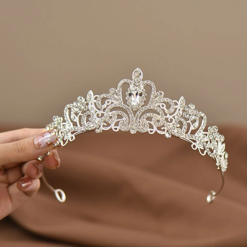 Princess Rhinestone Crystal Tiaras and Crowns Headband Bridal Prom Crown Wedding Party Hair Jewelry Accessories