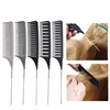 5Pcs/Set Hairbrush Highlight Dyeing Comb Hairstylist Dye  Hair Pointed Combs Hair Salon Hairdressing Brush Styling Tools Y0606 4