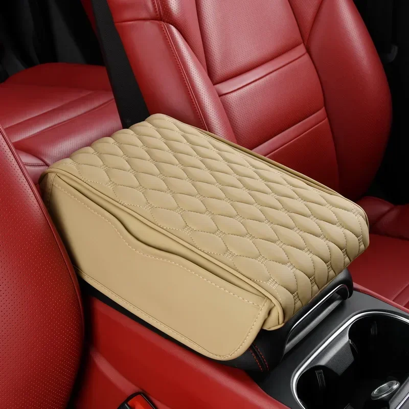 thumbnail image 1 of Alfombrilla de cuero para reposabrazos de coche con bolsa de almacenamiento, consola central, reposabrazos automático, funda para caja de almacenamiento, almohadilla protectora para reposabrazos, 1 of 5