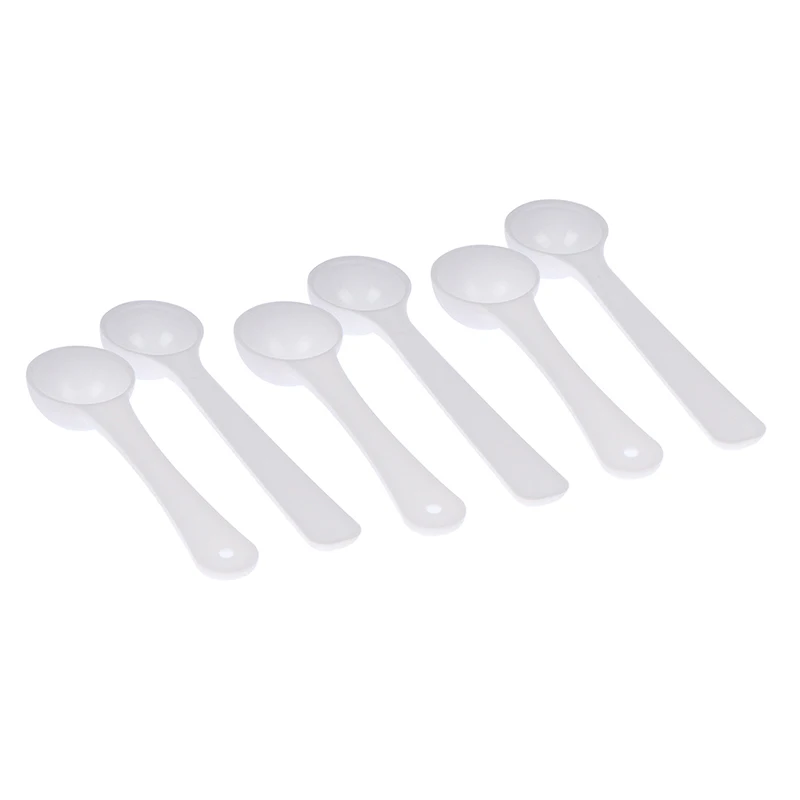 20PCS/lot 1g Professional Plastic 1 Gram Scoops/Spoons For Food/Milk/Washing Powder/Medcine White Measuring Spoons