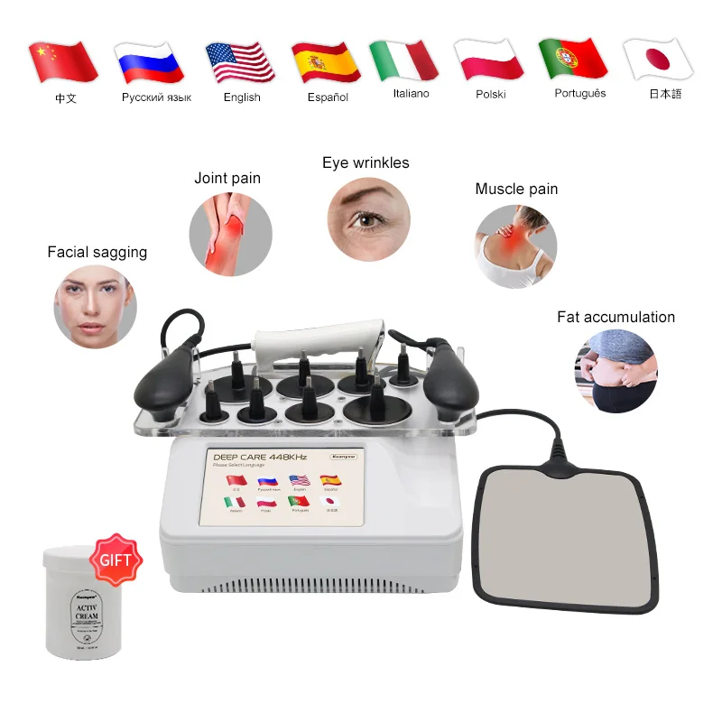 Portable INDIBA 448k CET RET RF Physical Therapy Deep Warm 12CM Relieve Pain Lose Weight  Lifts Firming Skin Slimming Shap 2