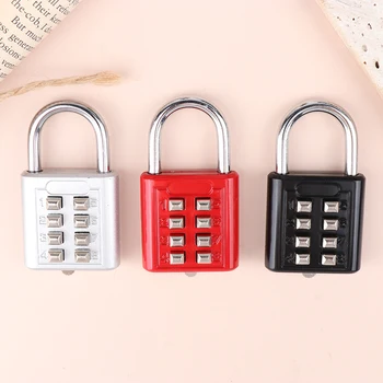 8 Digits Password Code Combination Padlock Zinc Alloy Suitcase For Luggage Travel Smart Lock Code Keyed Anti-thieft Lock 1