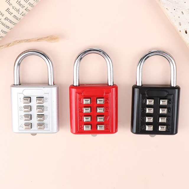 8 Digits Password Code Combination Padlock Zinc Alloy Suitcase For Luggage Travel Smart Lock Code Keyed Anti-thieft Lock 1