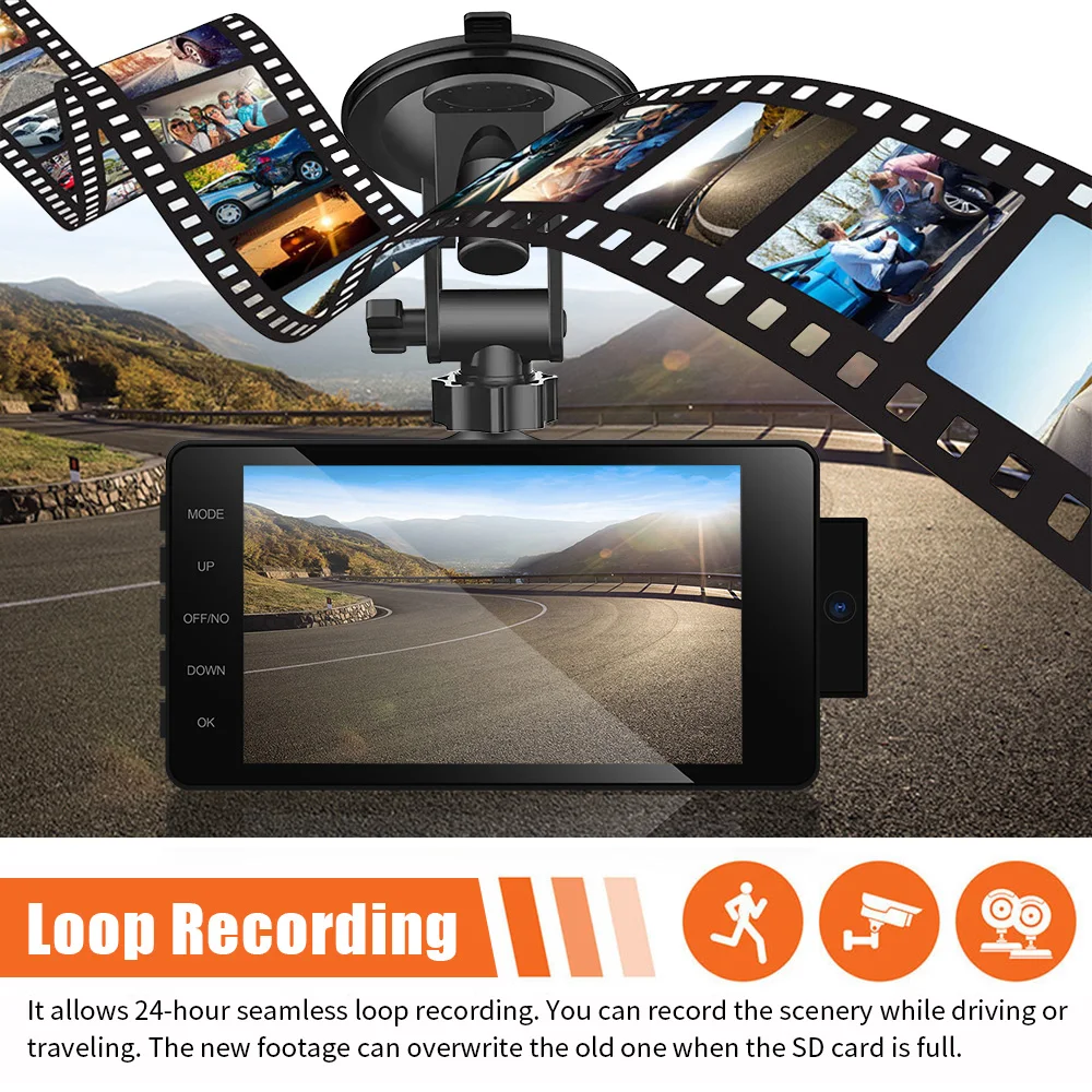 ڵ DVR  ڴ  ķ, ADAS Ʈ  , G-, 170  , ī޶ 3  , 4 ġ, 1080P