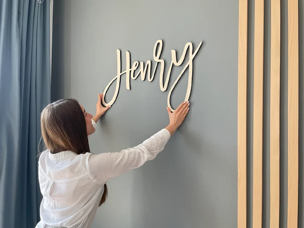 Description Picture 4 of itemPersonalised House Sign Wood&Acr Door Sign Custom Name Sign Modern House Floating Sign Door Address 3D Number Plaques Outdoor