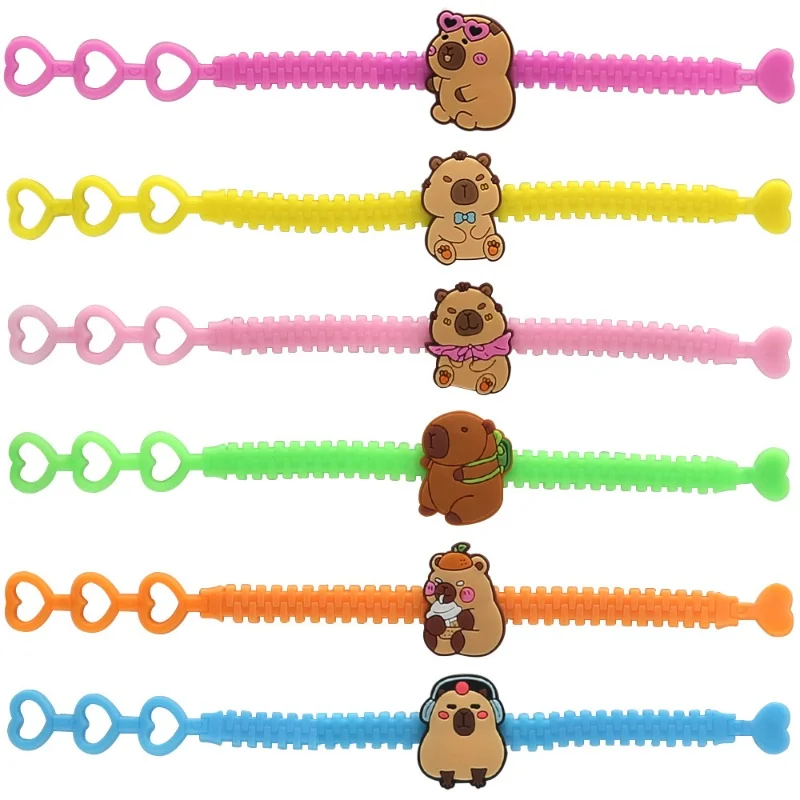 Capybara Geburtstagsparty-Geschenke, 3D-Aufkleber, Miniatur-Szene, Geschenktüte, Ballon, zum Aufhängen, Popcorn-Boxen, PVC-Strohhalm, Papa-Kreise, Brille – Detail 12