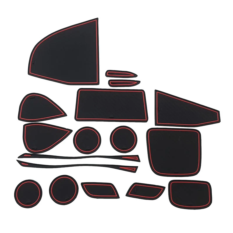 17Pcs Gate Slot Pad for Toyota Yaris Cross Accessories Interior Non-Slip Anti Dust Cup Holder Inserts