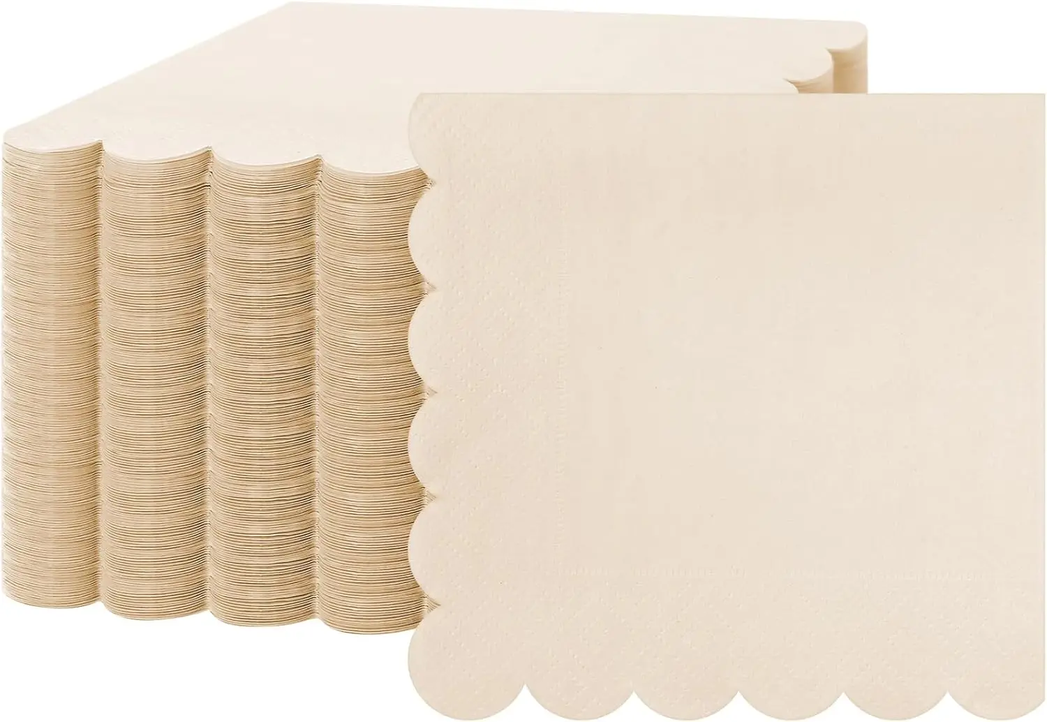 Scalloped Cocktail Napkins Disposable Paper Tissue 50PCS