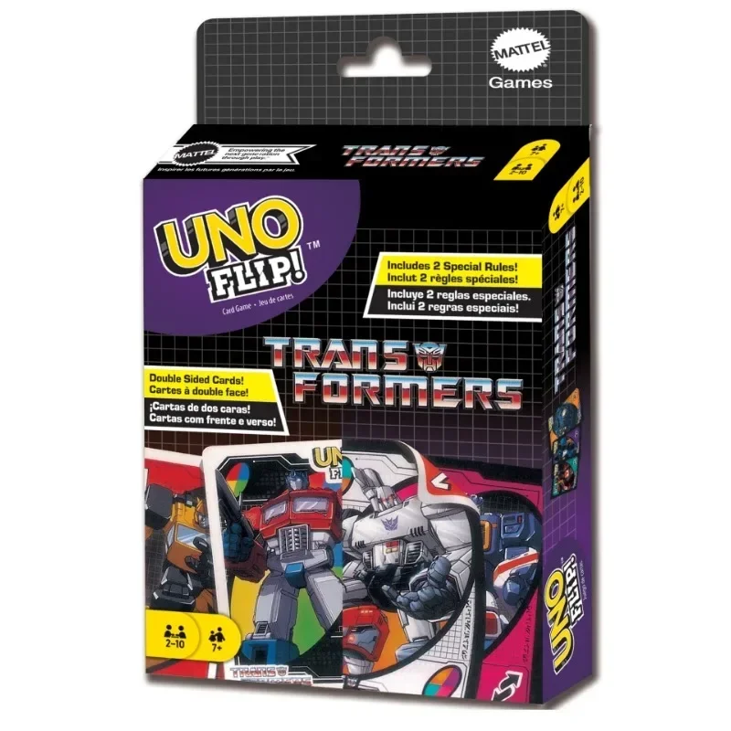 UNOFLIPTRANSFORMERSBoardGameAnimeCartoonOptimusPrimeFigure