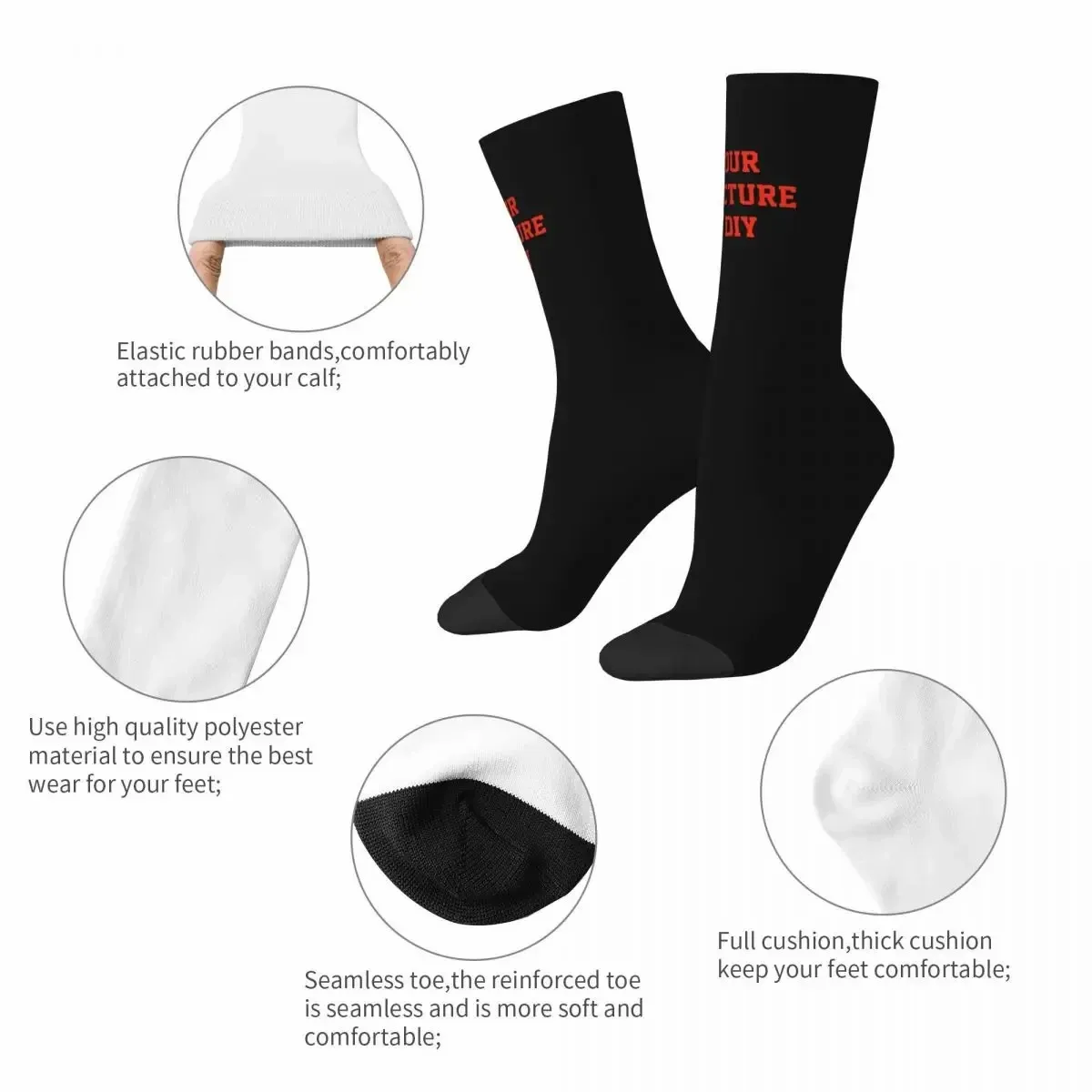 DIY Music Autumn Winter Retro Unisex Eras Tour Concert Socks Non-slip Sports Socks