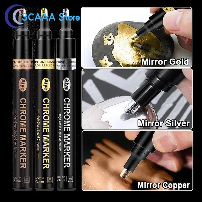 0.7/1/3MM Electroplating Mirror Silver Gold Paint Pen paint marker pen paint pen