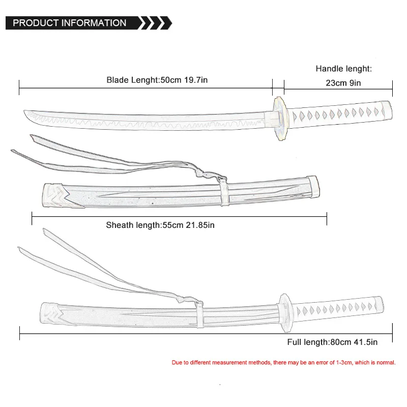 New High Quality  Yamato ④ ⑤ Katana Sword Wooden Cosplay 80cm Online Games Devil May Cry Dark Slayer Yama Sword Halloween Gifts 2
