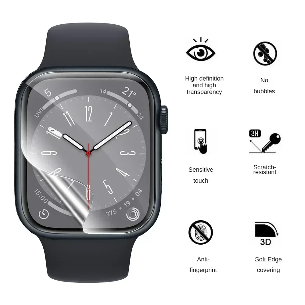 애플워치 9 8 7 45mm 41mm 울트라 49mm HD 스크린 강화유리 보호필름 iWatch 6 5 4 3 SE 44mm 42mm 40mm