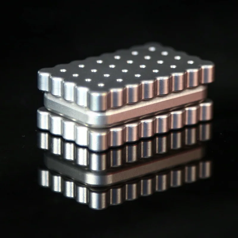 EDC Magnetic Push Card Stainless Steel Pushing Plate Fidget Mechanical Slider Coin Stress Relief Toy Antistresse Relieve Stress