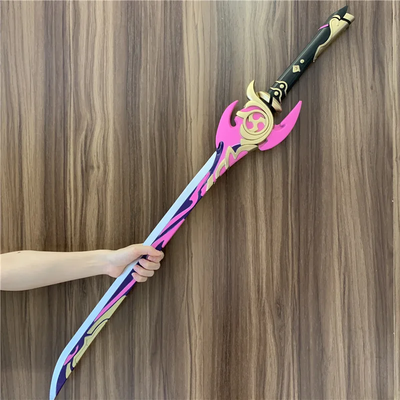 Anime Cosplay Props 100cm Mistsplitter Reforged Sword Genshin Impact Sword Kamisato Ayaka Cosplay Weapon Props Safety PU Role Gift