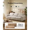 3 Seater Sofa Couch with Deep Seats and Wide Armrests, 89" Couches for Living Room,with Removable Cover, White Children's Sofas 2