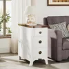 Nightstand Set of 2, 3-Drawer Narrow Side Table Slim Chair Tables for Living Room, Sofa Table with Drawers, Nightstand 6