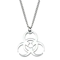 Collier tendance pour hommes et femmes, INS Street Punk Hip-Hop, bijoux, nouveau pendentif avec Logo biochimique en acier inoxydable 1