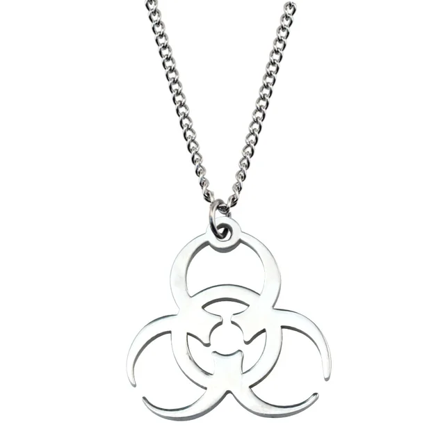 Collier tendance pour hommes et femmes, INS Street Punk Hip-Hop, bijoux, nouveau pendentif avec Logo biochimique en acier inoxydable 1