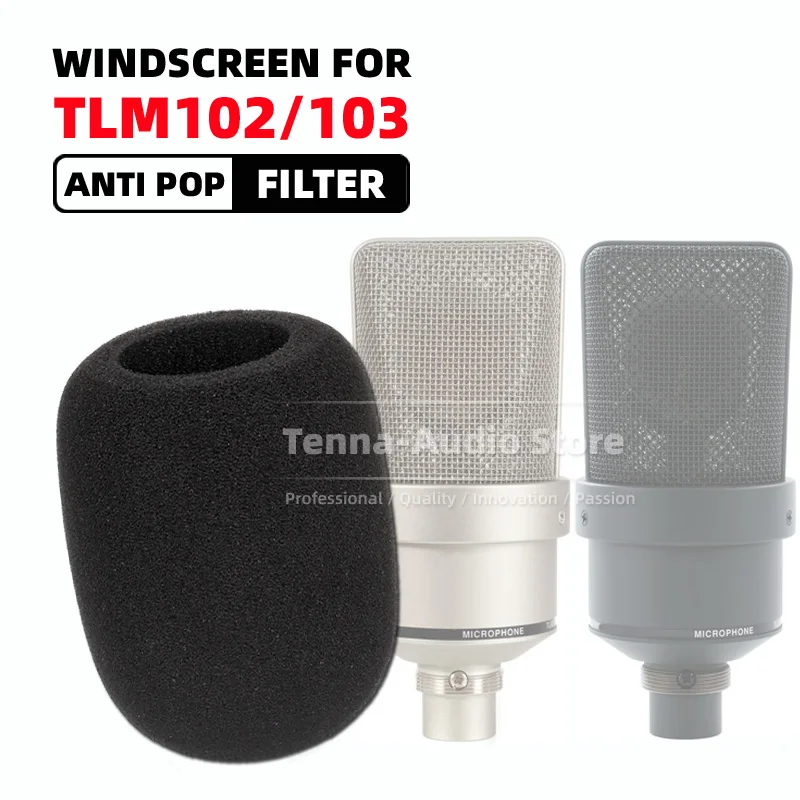 

For NEUMANN TLM103 TLM102 TLM 103 102 Windproof Microphone Sponge Foam Windshield Anti Pop Filter Mic Windscreen Cover Shield