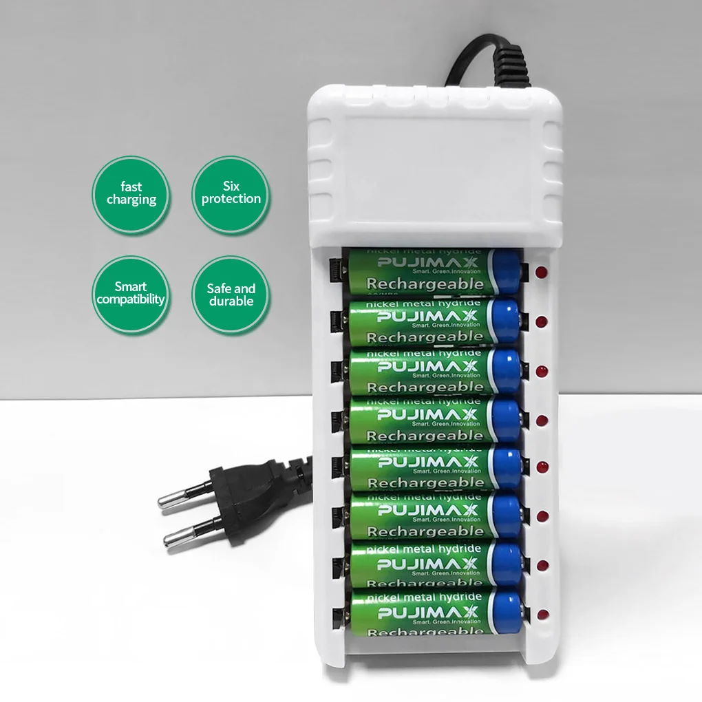 Зарядное устройство с 8 USB-выходами для аккумуляторов AAA/AA | Электроника