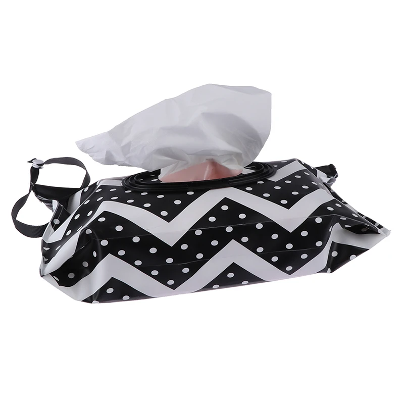 Wet wipes bag EVA baby snap-strap refillable flip cover tissue box outdoor useful baby stroller accessory