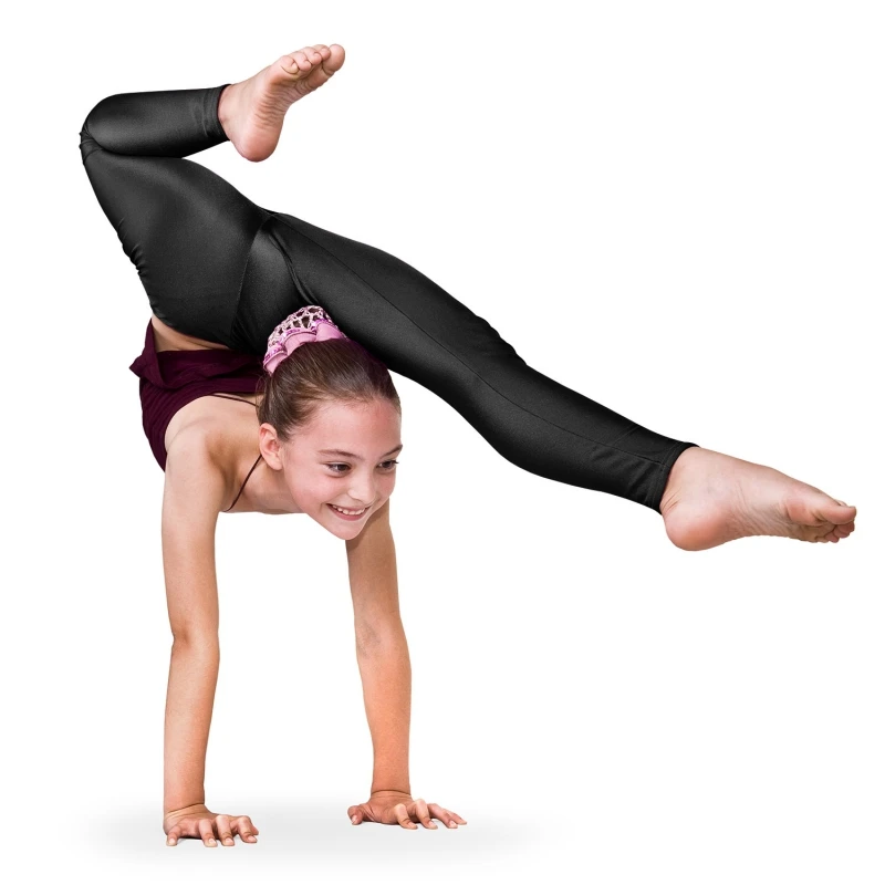 Children Girls Ballet Dance Pants Gymnastic Bright Solid Leggings High Elastic Breathable Tight Leggings Skinny Pants