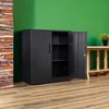 Metal Garage Storage Cabinet with 2 Doors and 2 Adjustable Shelves - 35.5" Steel Lockable File Locking Counter Cabinet 6
