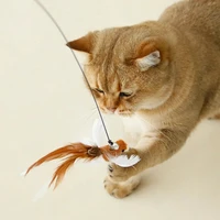 Funny Bird Feather Cat Wand With Bell Accessories Interactive Toys For Cats Kitten Hunting Teaser Exercise Pet Products 2