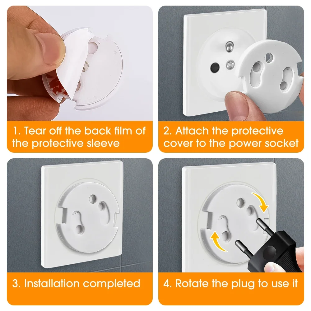 1-5pcs Power Socket Protection Cover Power Switch Safety Plug Protective Cover Plug Strip Protective Baby Safety Supplies