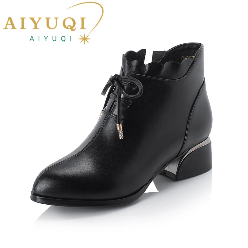 womens classic pumps AIYUQI Fashion Women Shoes 2021 New Genuine Leather Women Large Size Shoes Lace-up Point Casual Shoes Women classic black pumps