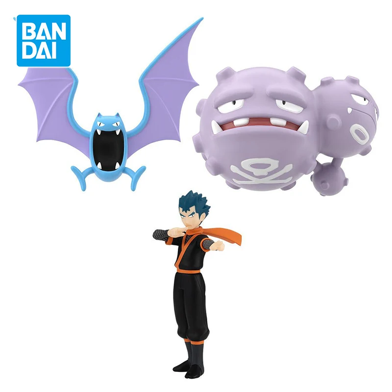 

In Stock Original Bandai SHOKUGAN Pokemon Kanto Region Koga Golbat Weezing PVC Anime Figure Action Figures Model Toys