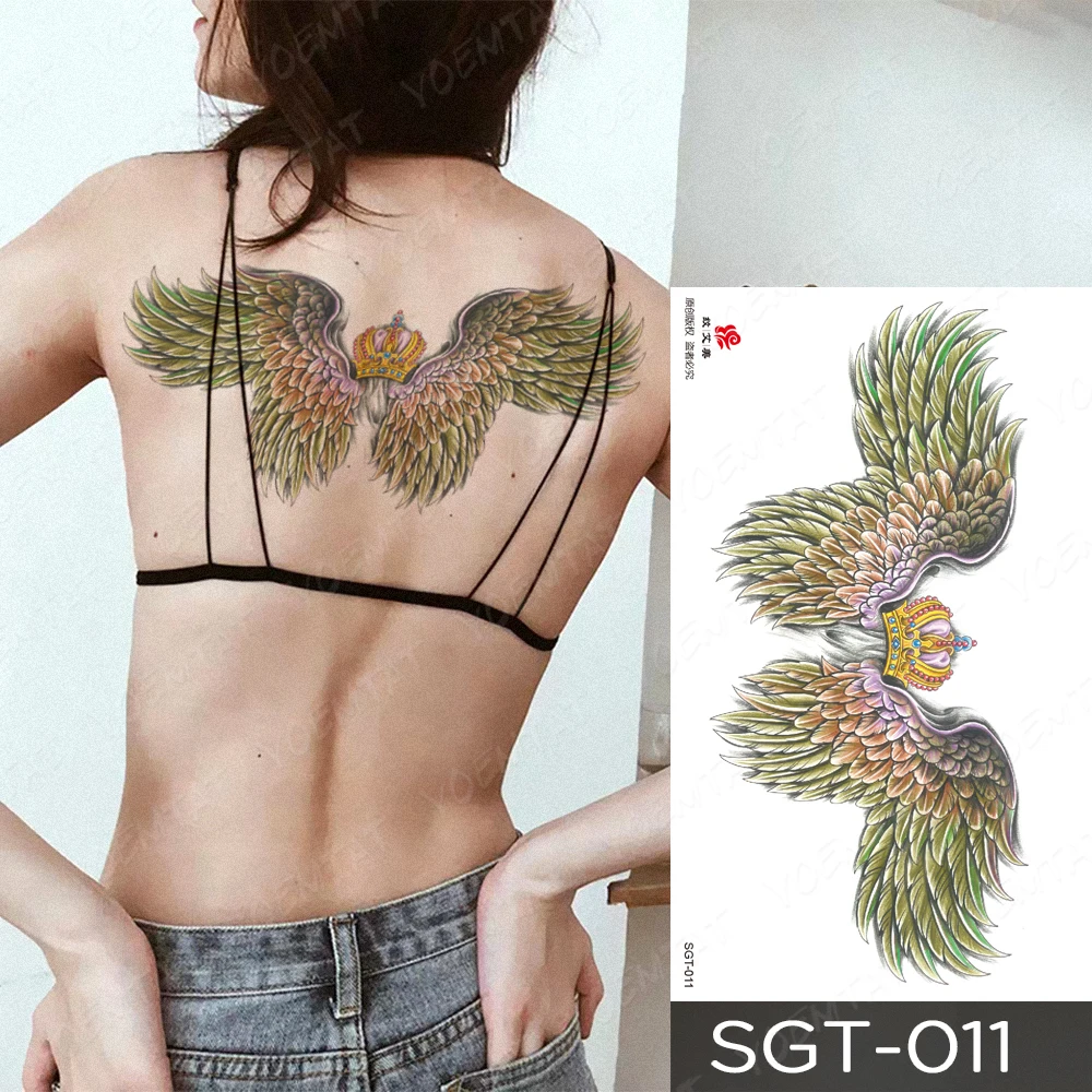 Large Chest Waist Shoulder Back Waterproof Temporary Tattoo Sticker Lace Gemstone Flower Fake Tatoo Underboob Body Art For Women