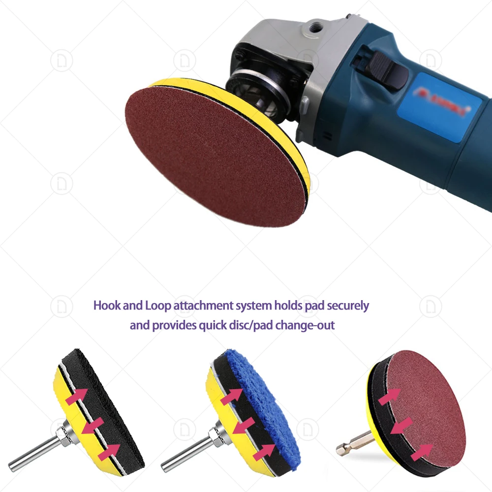 Sanding Discs 3 Inch 75mm Sandpaper For Metal Auto Wood Car Wheel Restoration Sanding Polishing Kit P800 P1200 P2000 P5000 sanding discs mini sandpaper kit polish sand paper sandpaper tools sandpaper set