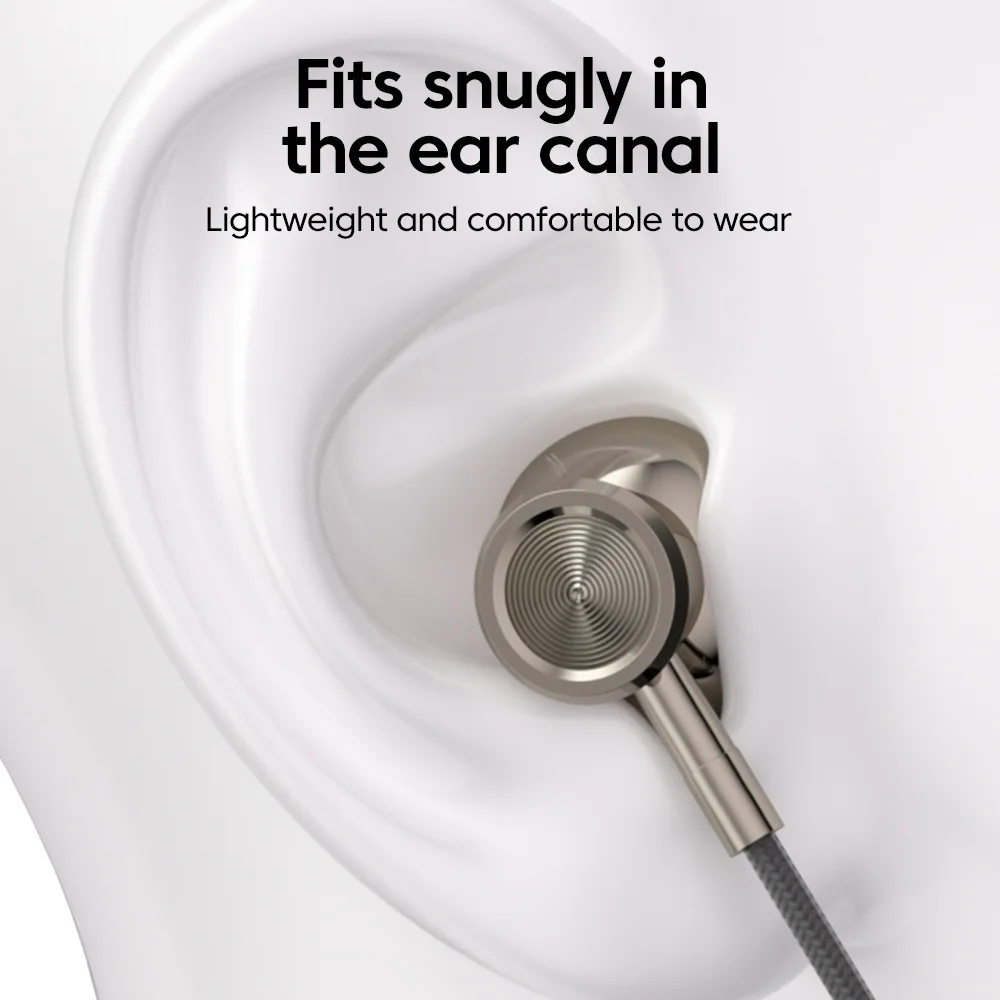 USB Type C Wired HiFi Stereo Earphones with Line Control