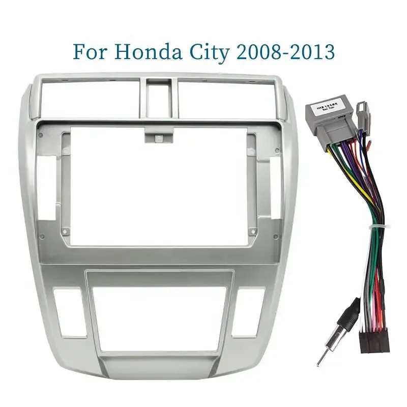 

Автомобильная стереомагнитола 2Din, рамка Fascia ДЛЯ Honda City 2008-2013 AT AC 10,1 дюйма, большой экран, фотоэлемент, комплект для установки панели