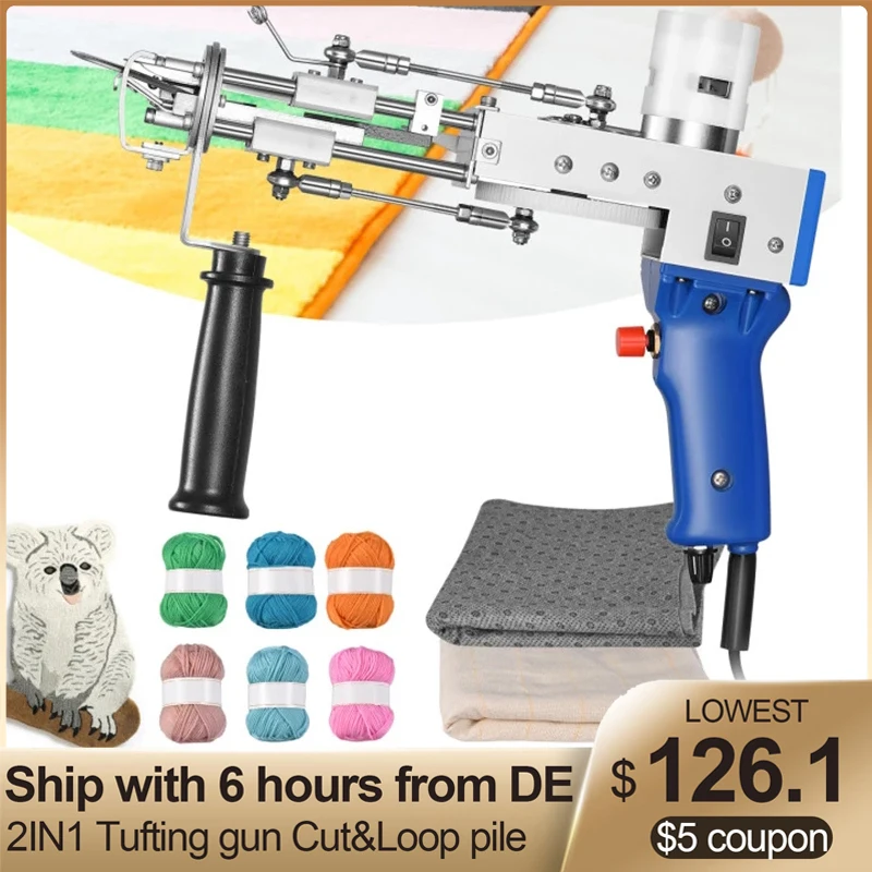 Tufting Gun 2 IN 1 Electric Carpet Can Do Both Cut Pile and Loop Hand Weaving Flocking Machines | Инструменты