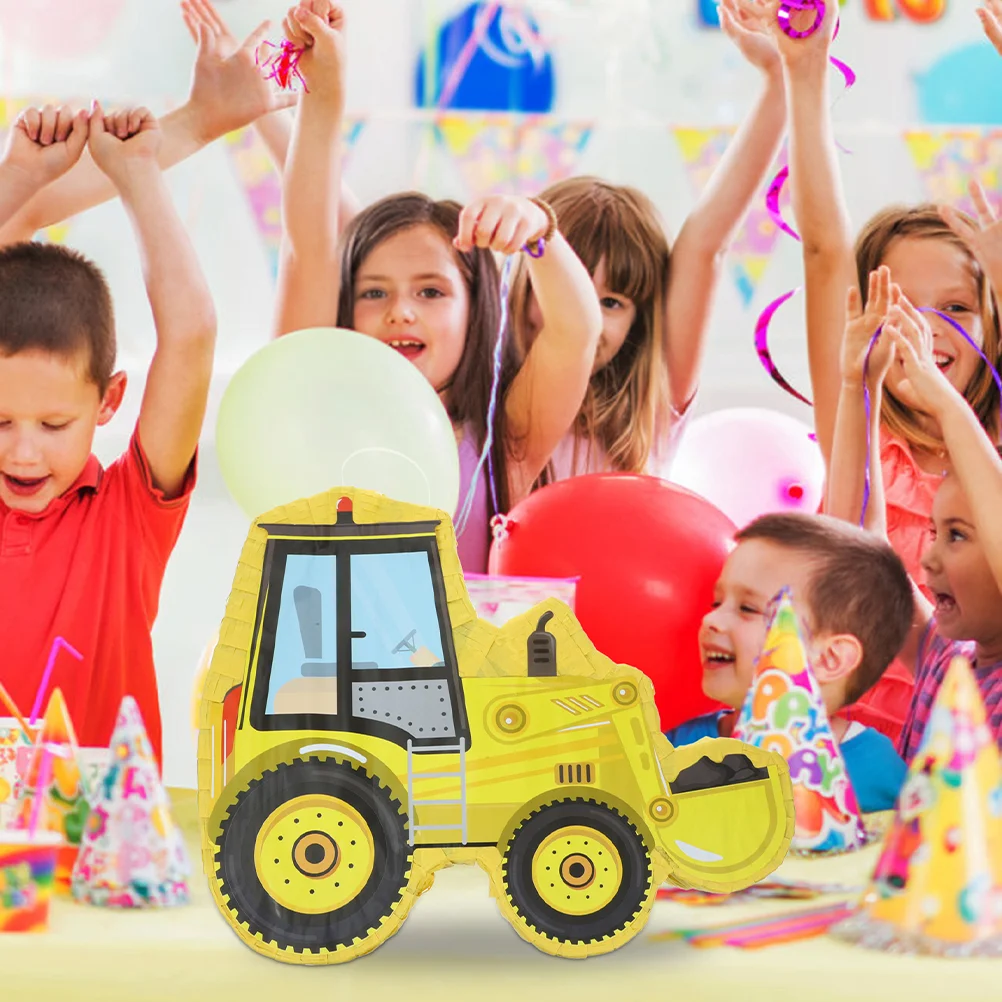 

1 Set Excavator Shaped Pinata Birthday Party Pinata Decor Hawaii Party Candy Filled Photo Prop