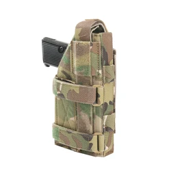 Universal Tactical Airsoft Pistol Holster - Adjustable Right - Handed Molle Bag (Multicam)
