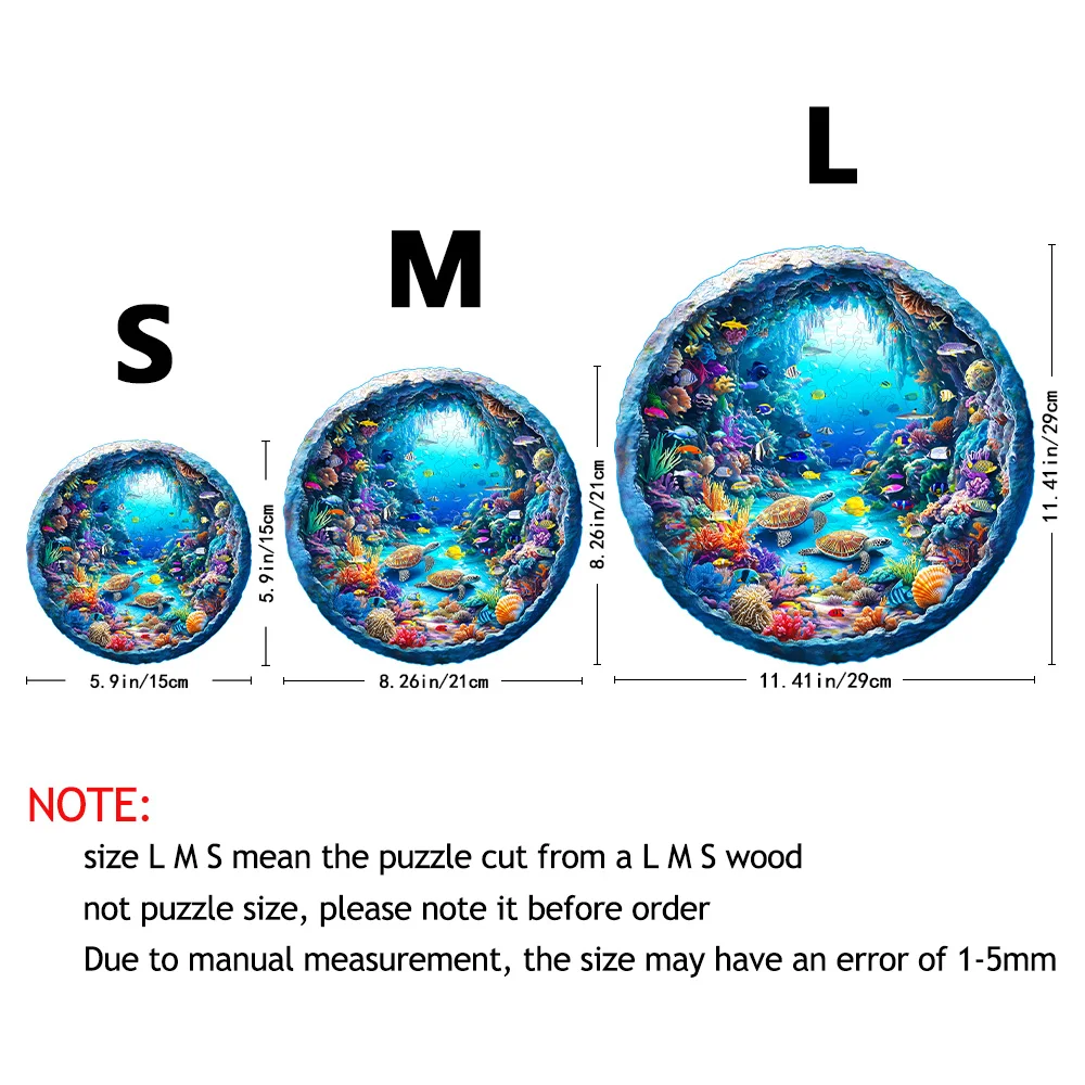 🪸 Ocean Serenity Wooden Puzzle – Mindful Marine Escape for Stress Relief 6