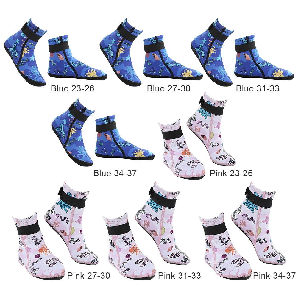 Children Neoprene Water Socks Sand Socks Anti-slip Wetsuit Adjustable Toddlers Diving Keep Warm for Water Sports