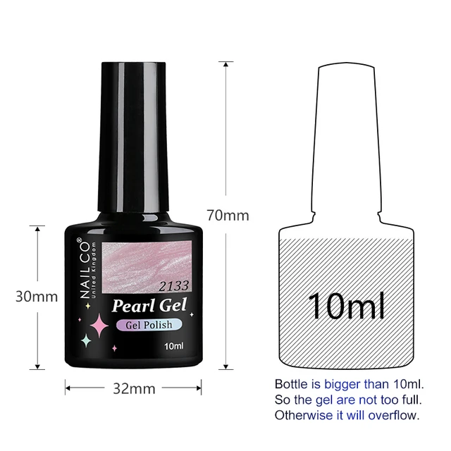 Pearl Shell Color UV Gel Nail Polish 10ml Soak Off 2