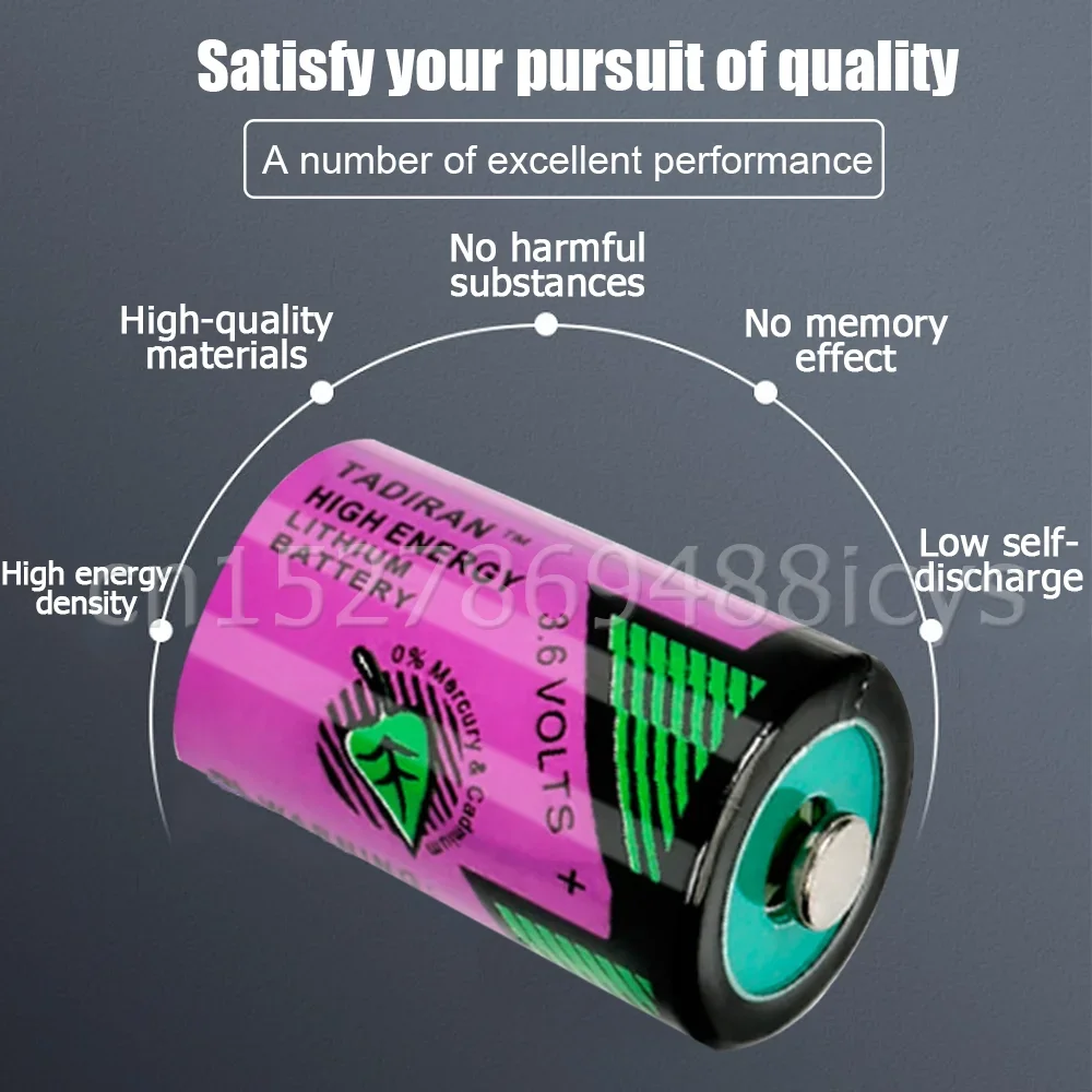 2pcs/lot For TADIRAN TL-5902 3.6V 1/2AA ER14250 LS14250 SL350 14250 Primary Lithium Battery For PLC Equipment Meter Gas Meter