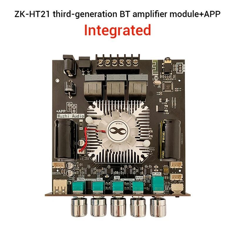 ZK-HT21 Bluetooth Power Amplifier Board 2.1 Channel 2X160w+220W