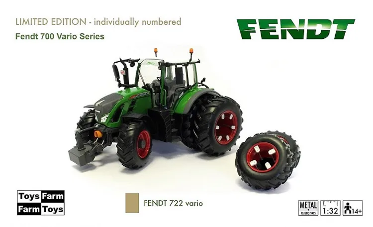 

Collectible Alloy Model Gift ROS 1:32 Scale Fendt 722 Vario Tractor Agricultural Farm Vehicles DieCast Toy Model for Decoration