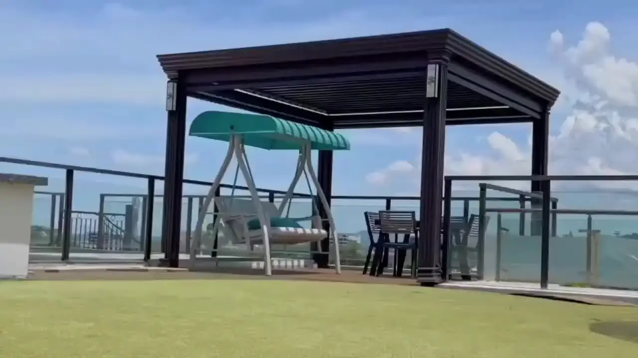 Электрическая pergola из алюминия