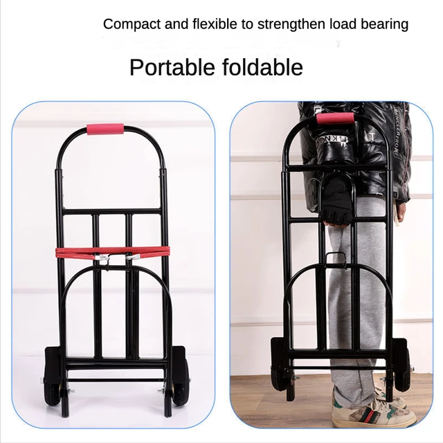 Összecsukható Poggyászkocsi Kézzel Húzott Hordozható Hordó-Árut Nehéz King Élelmiszerbolt Vásárlás Kis Húzó Pótkocsi Kezelés - Image 4