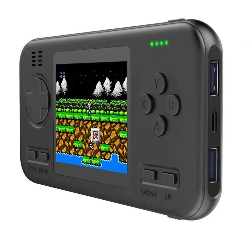 Retro Game Console 2.8 Inch Charging Treasure Mobile Power Handheld Game Console Built-in 416 Games Dual USB Interface 