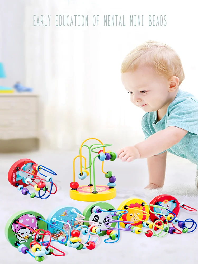 Colorful Wooden Bead Maze Toy 3
